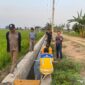 Pembangunan jaringan irigasi HIPA di Dusun Wates Desa Dawu Ngawi.