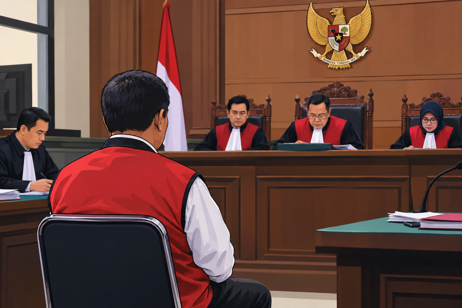 Ilustrasi Kades Drokilo menjalani persidangan dugaan korupsi keuangan desa dan BKKD.